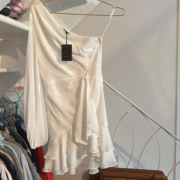 Michael Costello x Revolve Sunny Mini Dress White NWT - Picture 9 of 10